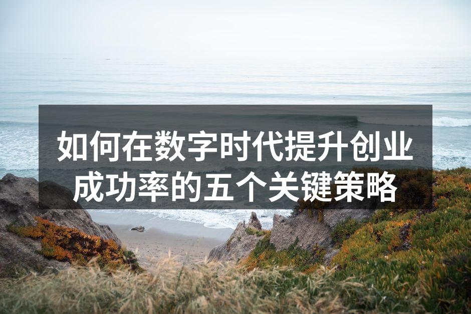 如何在数字时代提升创业成功率的五个关键策略